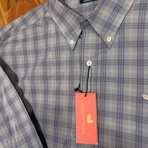 NWT Southern Marsh Mens Blue Button Up Shirt. Sz XL